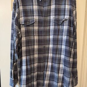 Men’s Sonoma Blue and White Plaid Shirt
